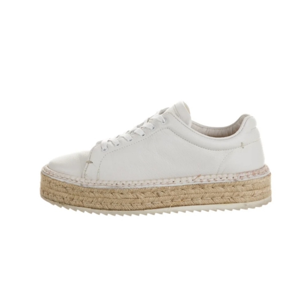 Rag & Bone Kent White Leather Espadrille Sneakers - Picture 3 of 12